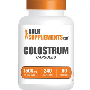 BulkSupplements Colostrum Capsules - Edible - Immune Support - Digestive Health - 240 Capsules - 1500mg per Serving