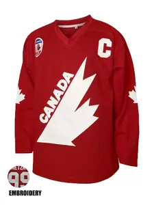 Men's #99 Blue Gretzky Labatt Team Coupe Canada Cup Ice Hockey Jersey Stitched Athletic Sports Clothing