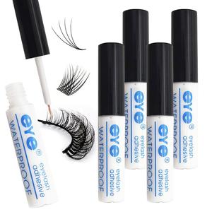 waterproof long lasting eyelash glue, 4 counts/set quick dry eyelash extension glue, professional eye makeup tool for women & girls, valentine's day gift, eyelash clusters adhesives