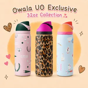 Owala Limited Edition Collection Water Bottle – Silly Goose, Wild at Heart & Weekender 32oz FreeSip Tumbler, Leak Resistant Stainless Steel Travel Bottle, Aesthetic Gift for Women