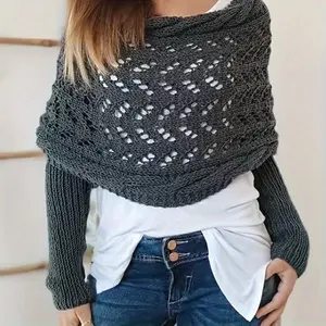 Elegant Black Shawl for Women - Soft Stretchy Lace Cut-Out Design, Breathable Lightweight Fall Fashion Accessory, Versatile Casual Outing Wrap for Sleeveless Dresses, Hand Washable Stretch Wrap, Stylish Layering Piece, Casual Wear Shawl |   Elegant Shawl