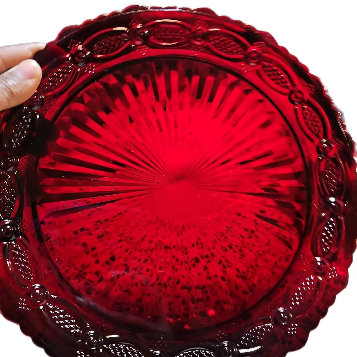 Avon Ruby Red Vintage Plate Bakeware Avon Ruby Red Vintage Plate Bakeware