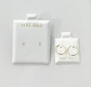 14k Gold Small Hoop 11mm & Round Clear 2mm Cubic Zirconia Screw-back Studs 2 x $99