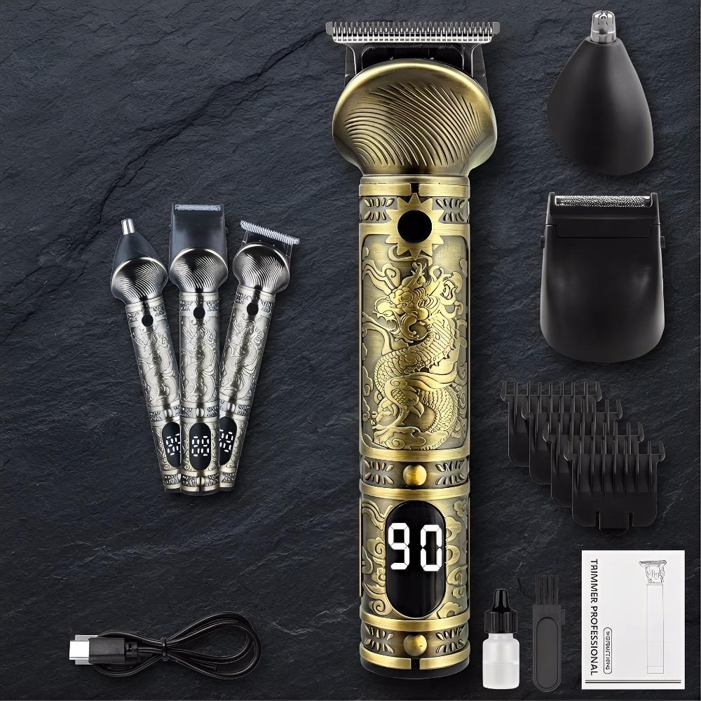 Three in one multifunctional hair clipper, capable of styling hair, trimming beard, and trimming hair, equipped with a high-definition display screen, suitable for home personal care, a practical gift for men, and a Valentine's Day gift