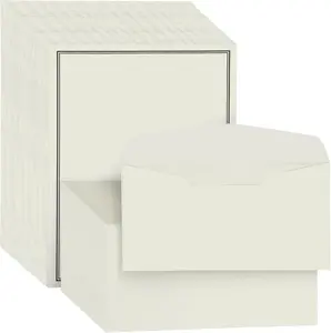 72 Pieces Stationery Set with Envelopes (48 Paper Sheets + 24 Envelopes) for Letter Writing, Black Border Design Stationery Paper Sheets and Envelope