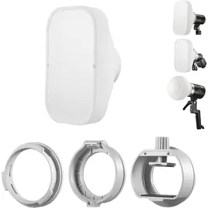 GODOX ML-CS1625 Softbox Diffusion Dome Kit with 3 Adapters, Foldable Diffuser for GodoxV1 Series V1 ML30 ML60BI AD200PRO AD300PRO 400PRO V Compatible with 850III V860III TT685II TT600 Photography