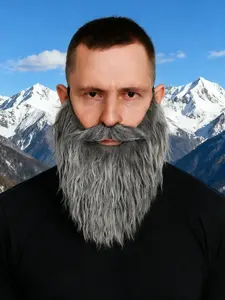 Decorative Fake Beards 1pc-50pcs, Multiple Colors, Realistic Large Beards, Men's Waterfall Beard, Party Accessories, Birthday Gifts
