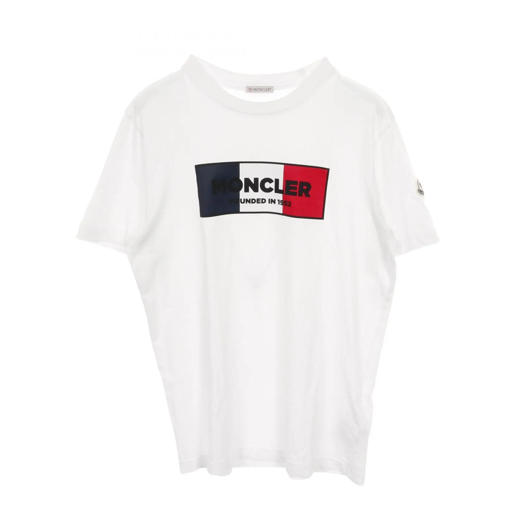 Pre-owned MONCLER Cotton Small Leather Goods Logo T Shirt