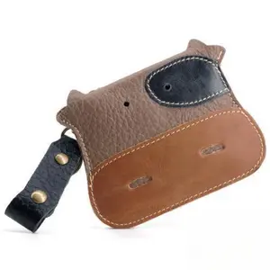 Cow multifunctional leather PU cartoon wallet, wallet key bag, women's wallet, coin wallet, keychain