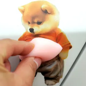 Set of 2 Cute Dog Silicone Stickers | Soft  Door and Wall Buffers | Protects and adds a cute touch to car doors walls phones and laptops | Perfect as small party favors school rewards or fun gifts for adults and children