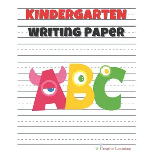 Writing Paper With Lines for ABC : Handwriting Practice for  With Dotted Lined.  Than 100 Pages to Exercise Tracing Shapes, Numbers, Letters and Cursive Writing. Have Fun! - Paperback