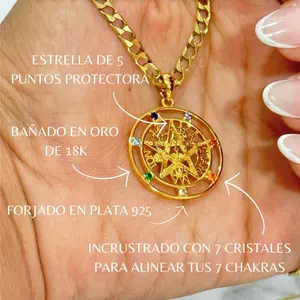 Botánica Nacional Silver Amulet Talisman for Luck Fortune Prosperity & Spiritual Protection Necklace for Healing Love