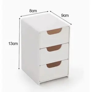 Stackable Storage Box Organizer, Durable Lightweight Organizer, Dustproof Cosmetic Drawer Unit with 6-Compartment Design, Ideal for Desktop Organization, Stackable Drawers