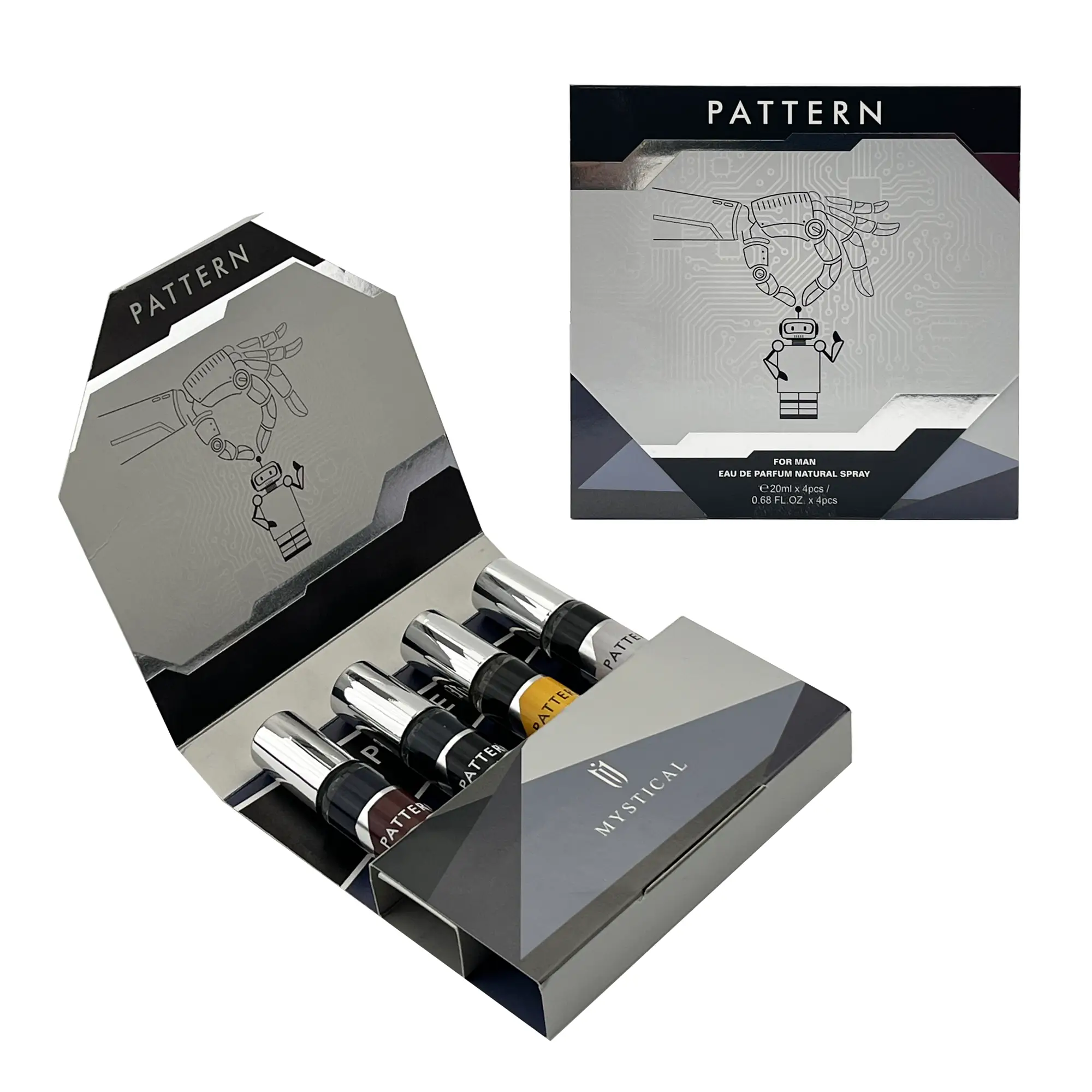 Men‘s Mini Fragrance Perfume, Elegant Scent，Men's Long-Lasting Colognes ,Chirstmas gift -20ml*4(0.68*4 f1.0z) Elegant Scent