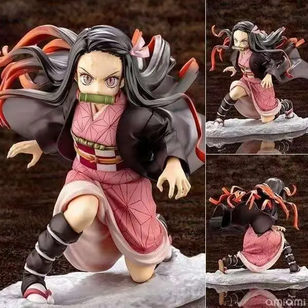 Demon Slayer Nezuko Battle Action Figure Anime Model Toy Gift Movable Doll Collectible Figurine