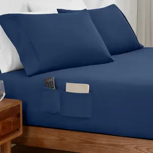 Bare Home Microfiber Dual-Pocket Fitted Sheet