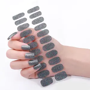 No Bake Gel Nail Strips- Dark Shadow