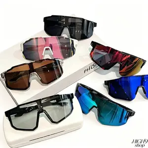 7-Pair Race Cycling Glasses, Windproof & Sun-Protective European-American Large-Frame Slim Visor Sunglasses, Unisex Fashion Eyewear Great for Cycling, Fishing and Outdoor Daily Use