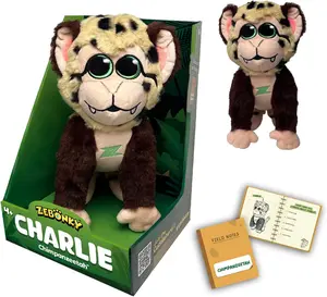Charlie Chimpanzeetah – 12” Plush Chimpanzee and Cheetah Hybrid Animal for Kids – Collectible Stuffed Animal with Character Field Guide – Snuggly Companion That Builds Imagination & Empathy