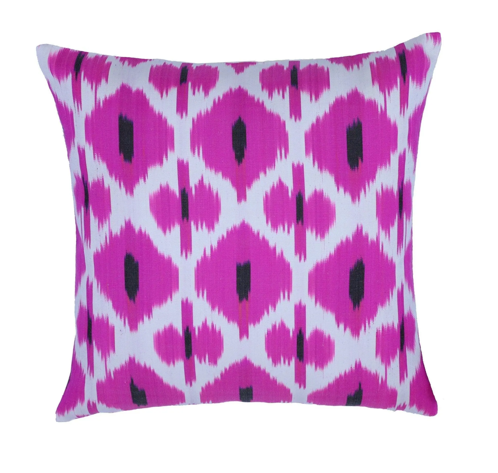 Canvello Pure Silk Dark Pink Throw Pillows - 16x16 inch