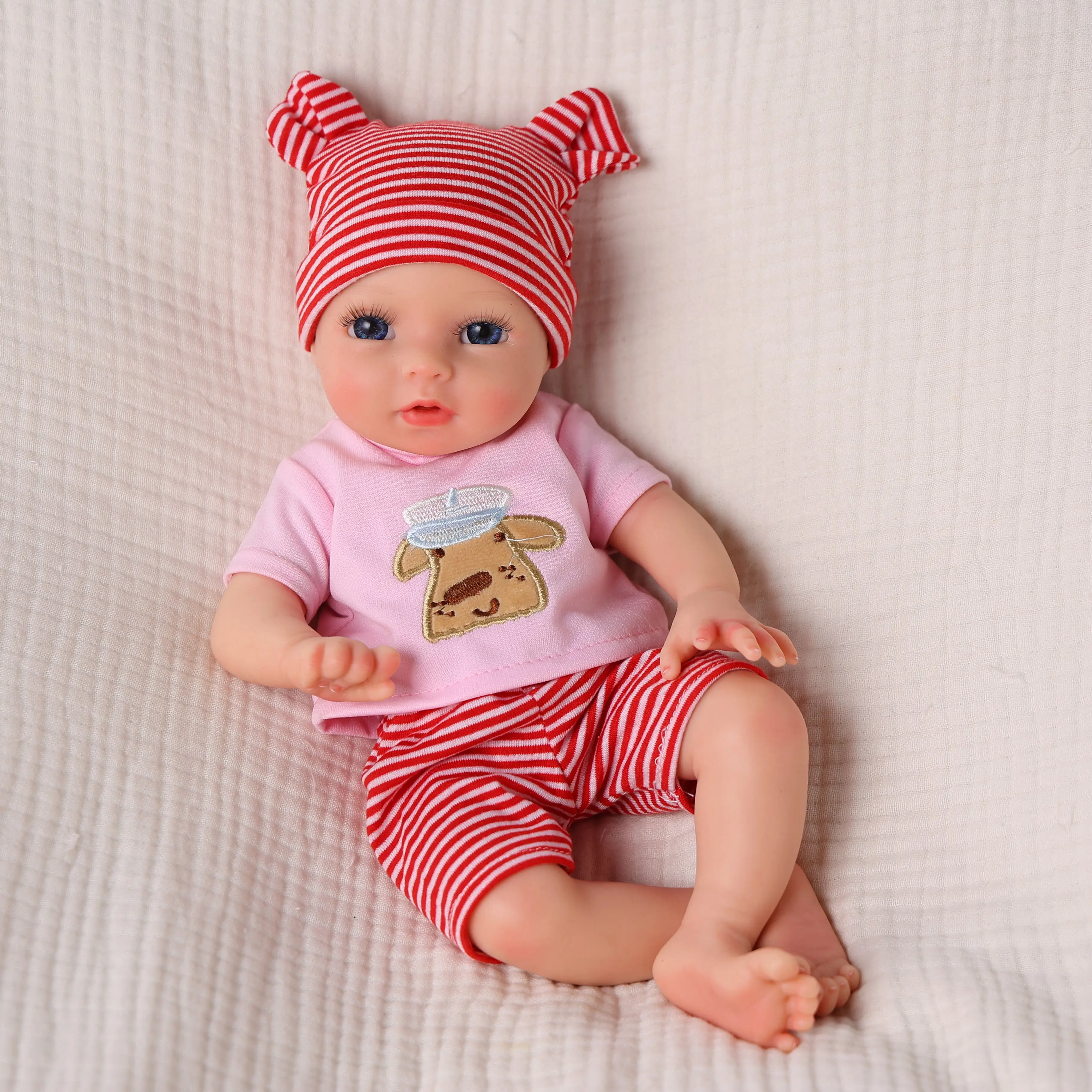 #Summervibes#DealsForYouDays BABESIDE Lifelike Realistic Silicone Baby Doll Girl 12/16 Inch Reborn Doll with Painted Hair Perfect Companion for Children Parents & Collectors