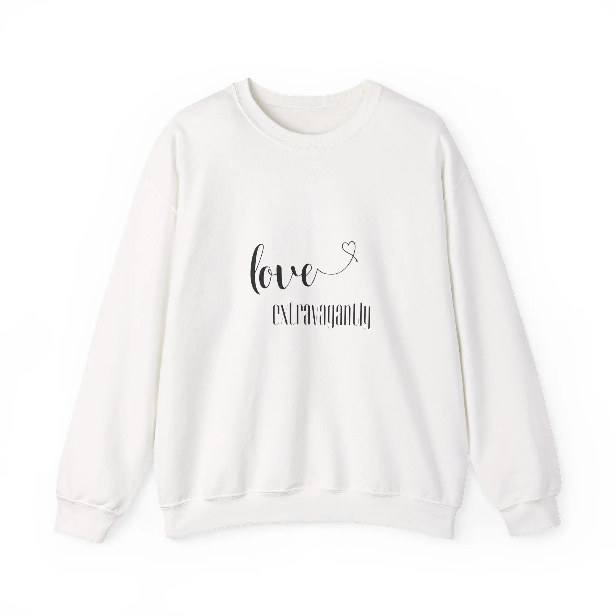 Love Extravantly Sweatshirt - Cozy Crewneck for Couples, Valentine's Day Gift, Love Statement Apparel, Casual Wear, Perfect for Every Day