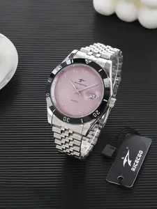 RICECGO Men's Business Quartz Watch Stainless steel bracelet Date display Hardlex Glass Ideal for daily commuting