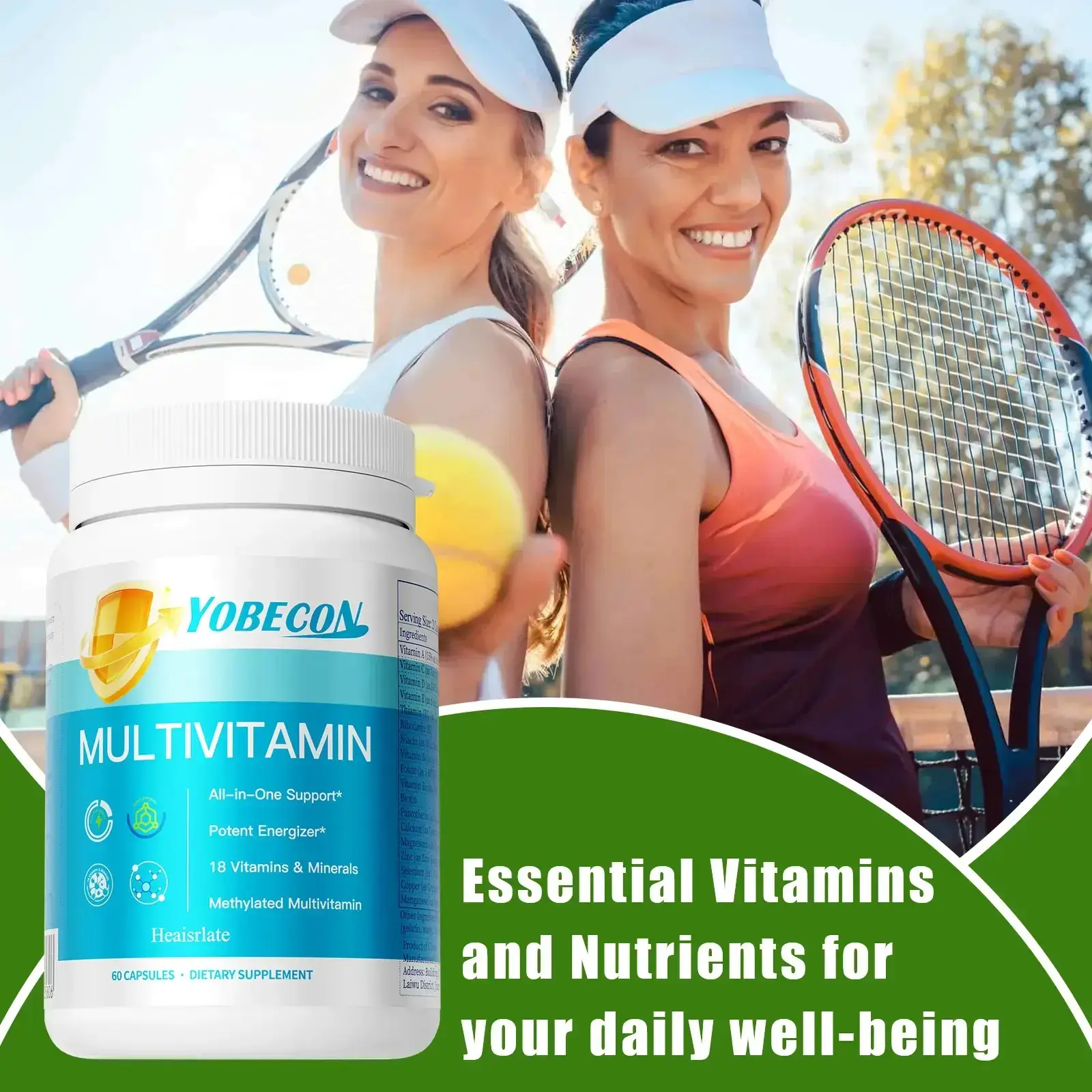 Methylated Multivitamin Capsules for Adults - 18-in-1 Comprehensive Nutrition Supplement, Fitness Support, Boosts Immunity, Blood Pressure Control, Bone & Brain Health Multivitamin Blend for Body Health