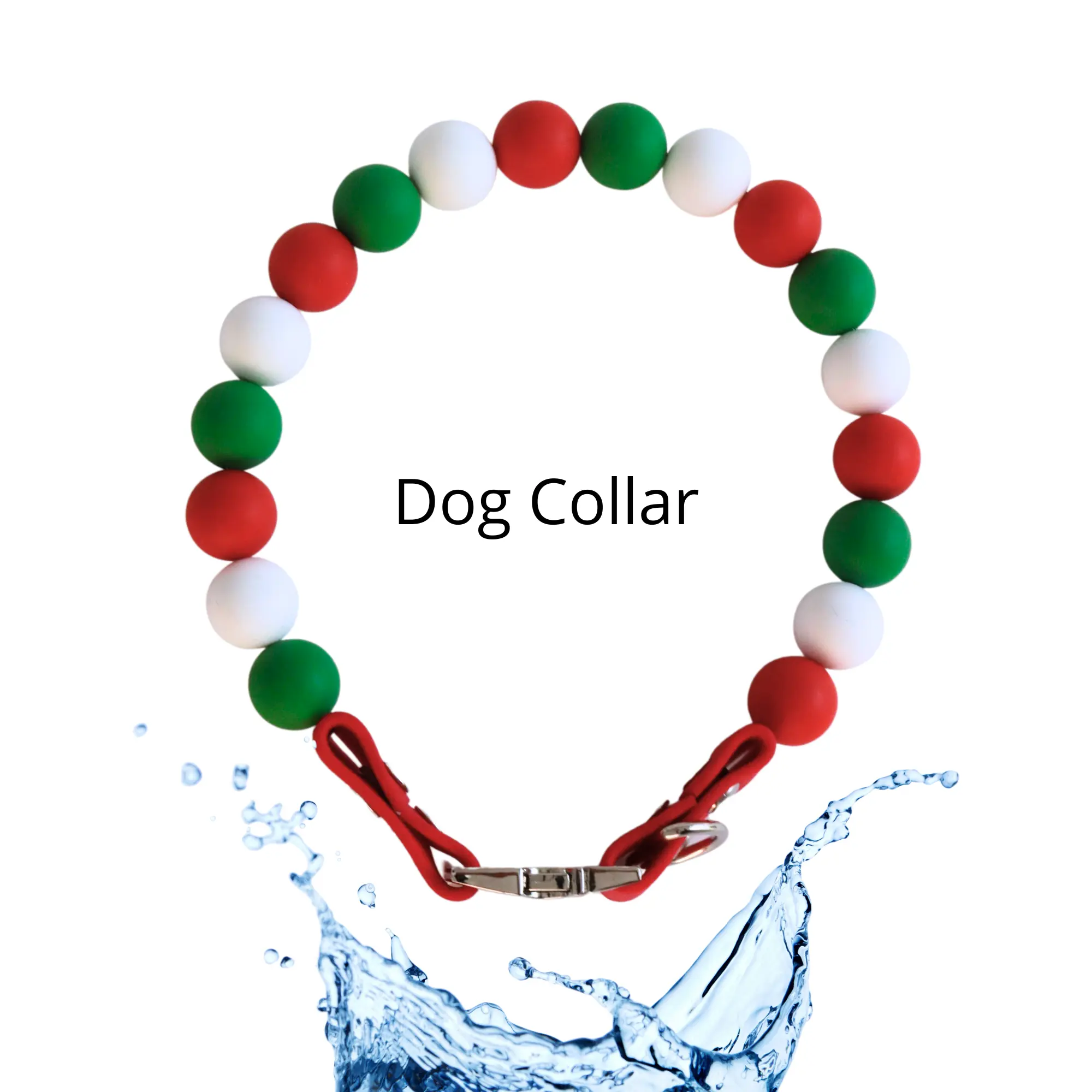 Anitas Stitches Beaded Christmas Collar for Dogs and Cats - Handmade with Silicone Beads and Heavy Duty Wire, Pet Collar Small Medium and Large Necklace