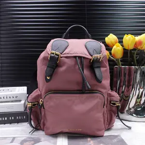 Pre-owned BURBERRY nylon Backpacks Rucksack Pink Backpack T10351290