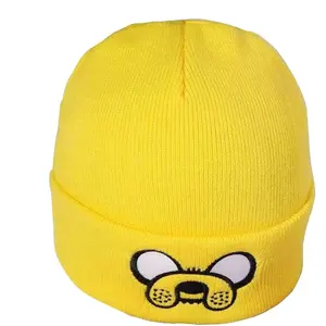 Household daily necessities Beanie for Men Women, Unisex Cuffed Yellow Beanies Embroidered Winter Beanies Hats Cartoon Designed Warm Skull Knit Hat Halloween Party Beanie