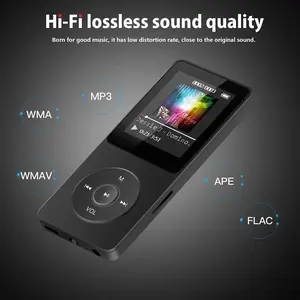 Mini MP3 Player Built-in Speaker Sports 1.8 inch Screen Bluetooth-Compatible 5.0 Student Walkman Support Radio E-Book Recording Audio Card