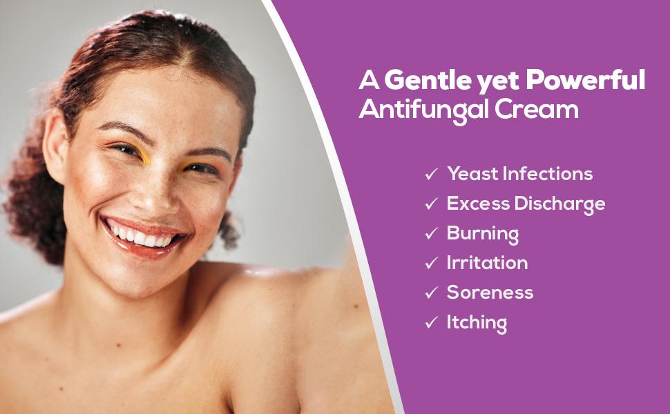 Femmesil Yeast Infection Treatment for Women, with Clotrimazole, Antifungal Vaginal Cream for Soothing Relief of Vaginal Itch & Irritation, Burning & Discomfort, 1.7oz Tube