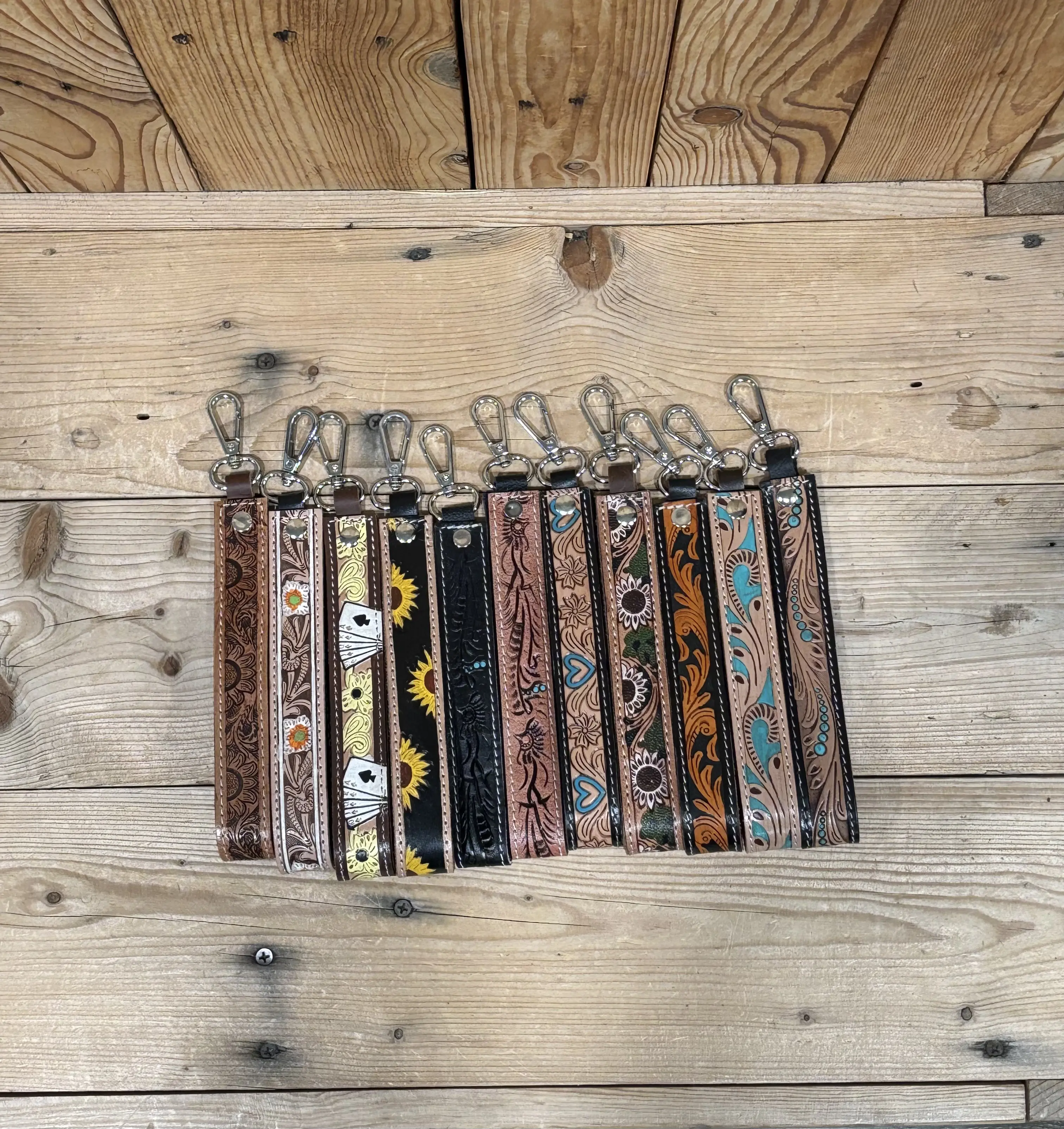 Tooled Leather Keychain Wristlets! Tooled Leather Keychain Wristlets!