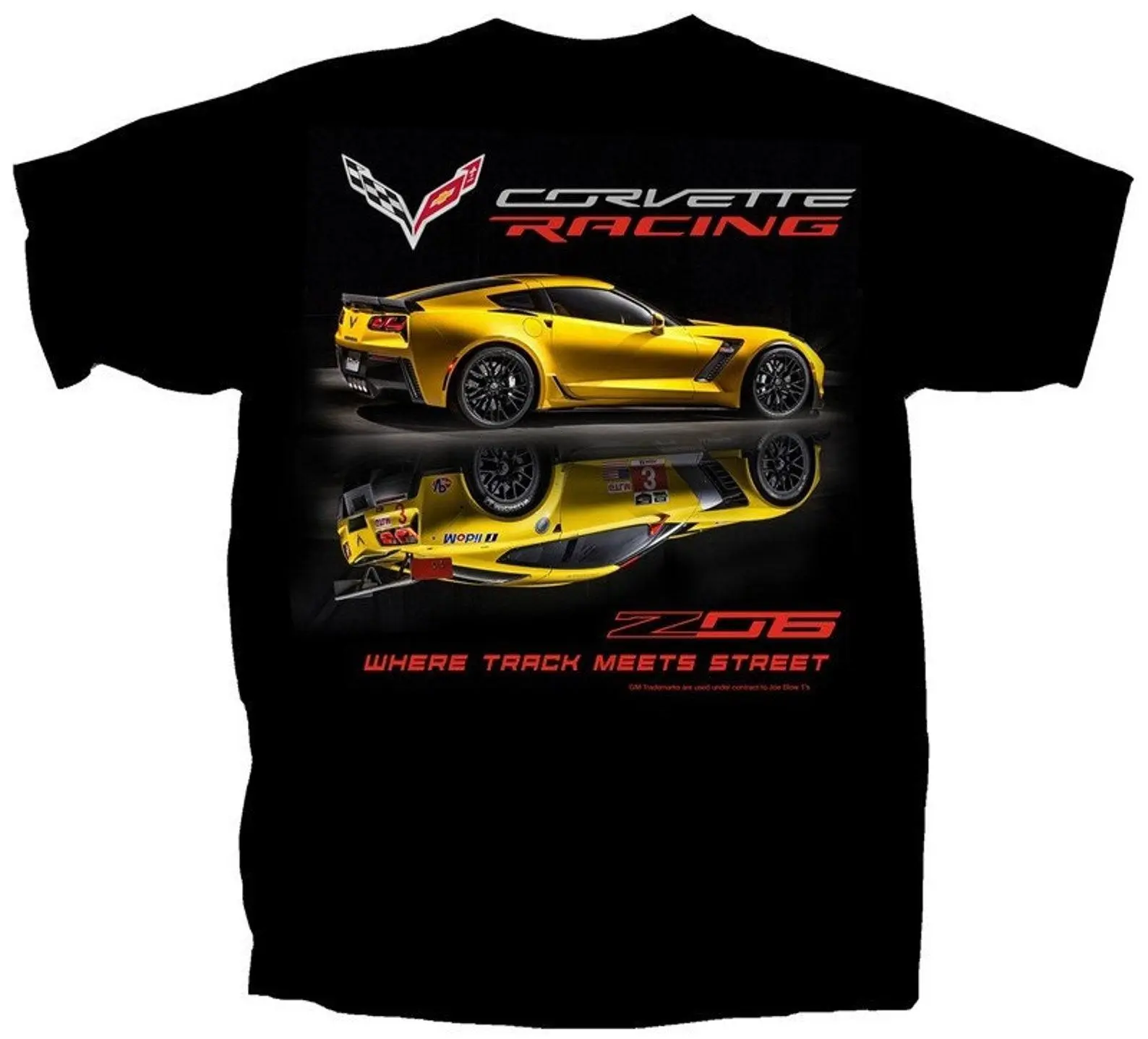 Corvette Racing "Where Track Meets Street" Back Print T-Shirt, Performance Car Graphic Tee