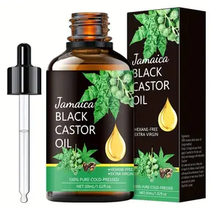 ROZINO-Jamaican Black Castor Oil 30ml Hexane-Free Extra Virgin Cold-Pressed for Hair Growth & Skin Care