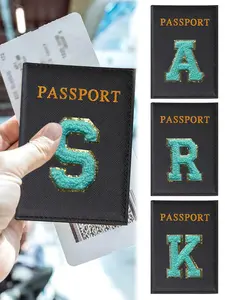 Fashion Letters Embroidery Passport Holder, Portable Passport Holder, Personalization Passport Cover, Passport Wallet, Perfect Vacation Travel Accessories
