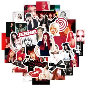 50 Sheets Jn Single Album Stickers, Waterproof Cup Decoration, Kpop Fan Diary Decals, DIY Handmade Accessories