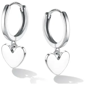 MILACOLATO Heart Hoop Earrings for Women Girls Gold/Silver Love Heart Huggie Hoop Earrings  Heart Drop Earrings Dangling with Gift Box