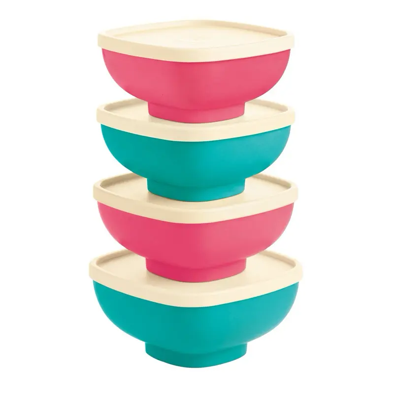 Tupperware Multipurpose Tableware Bowls with lids (4-Pack), 370 ml Capacity Each