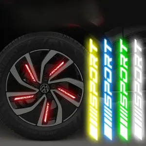 8pcs Car reflective wheel hub stickers electric bike motorcycle wheel rims sport stickers colorful modifications sports night light car stickers