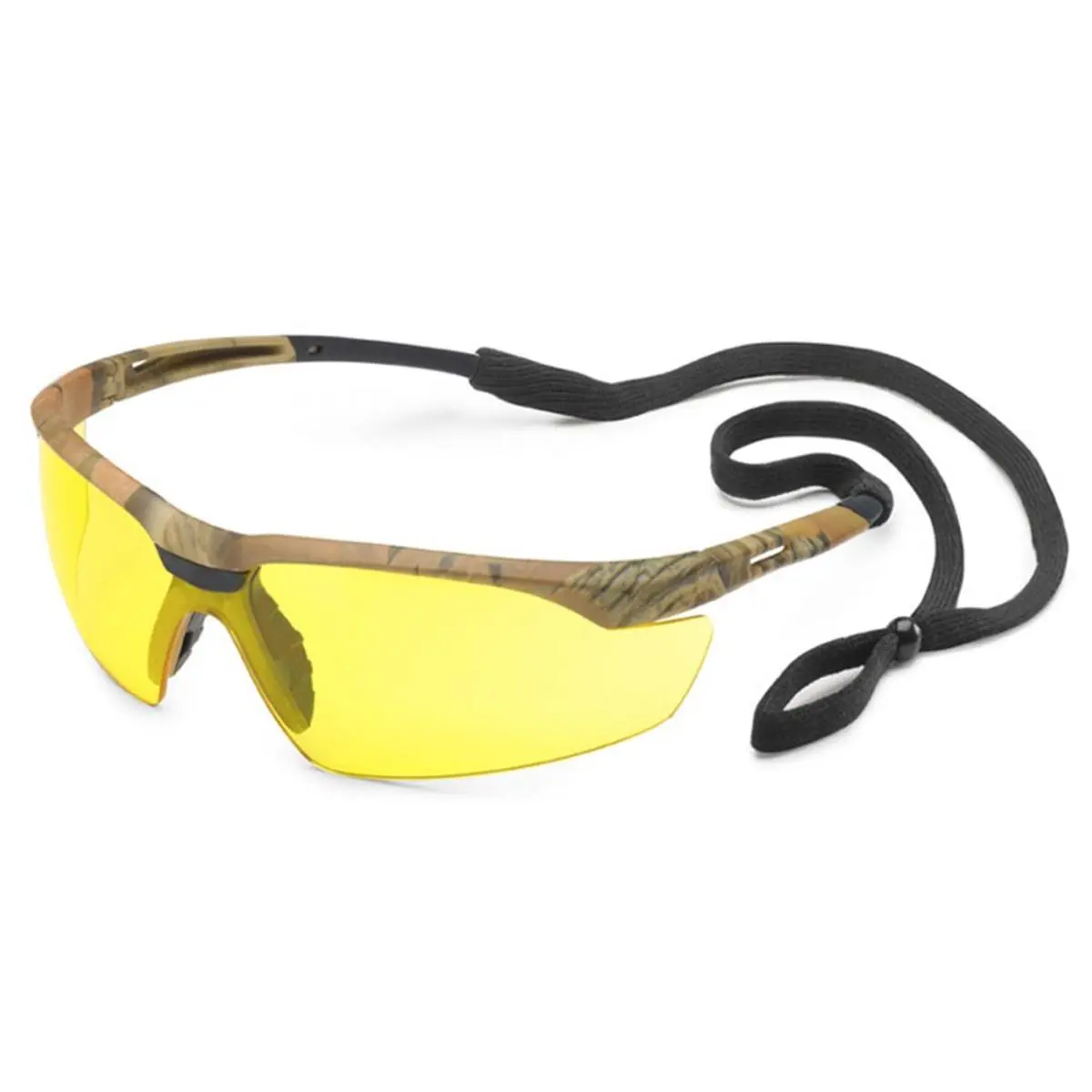 212 MAIN Camo & Amber Anti-Fog Conqueror Safety Goggles - Hunting Work Equipment with Adjustable Retainer, Ergonomic Temple Tips, Rubber Nose Piece, All-Day Wearability, Underwriters Laboratories Certified