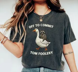 Comfort Colors Off to commit tom foolery Funny Raccoon Shirt, Graphic Raccoon Shirt, Raccoon Meme Shirt, Cozy Raccoon Shirt, Meme Tshirt