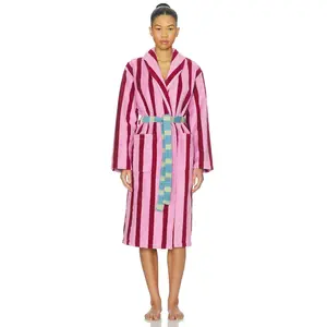 Dusen Dusen Stripe Bathrobe in Magnolia