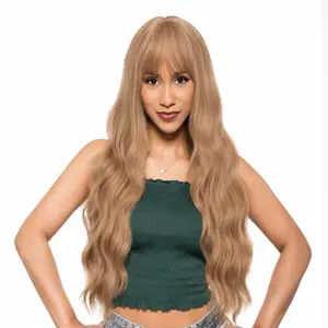 ''OBSESSED WITH VANILLA'' 27-Inch Solid Dirty Blonde Layered Beachy Wave Synthetic Wig | 【Heat Resistant】 【Cap Included】 |  @18 FSGA
