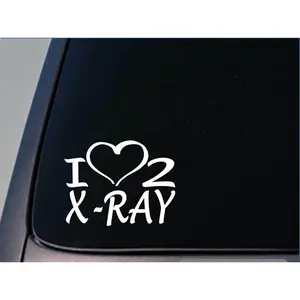 I heart to X-RAY sticker *H223* 8 inch wide vinyl radiologist tech decal