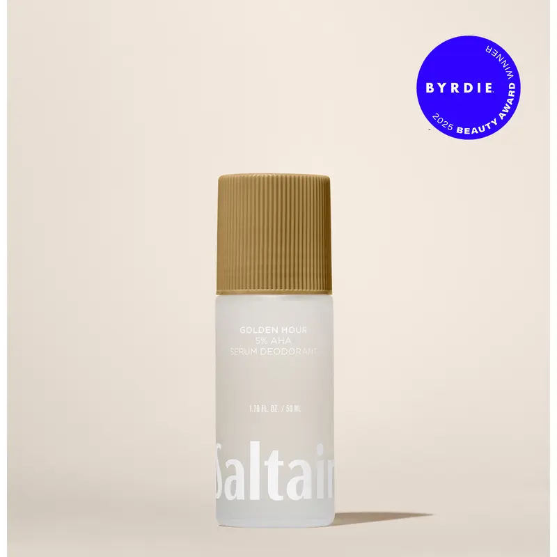 Saltair Golden Hour Serum Deodorant - With 5% AHA - 48-Hour Odor Protection Natural Deodorant - Baking Soda Free & Aluminum Free