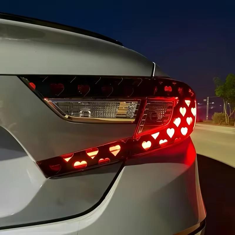 Love Heart Car Light Sticker, Taillight Decal for Cars, Cute Auto Exterior Decor for Girls, Waterproof Vinyl Sticker