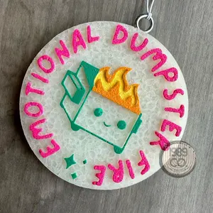 Emotional dumpster fire Car Freshie