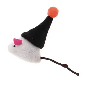 VOCOSTE 1 Pc Portable Mouse Shape Cat Teaser Toys for Outdoor Rose Red